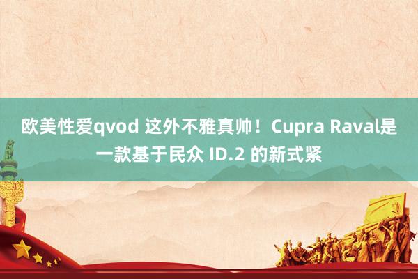 欧美性爱qvod 这外不雅真帅！Cupra Raval是一款基于民众 ID.2 的新式紧