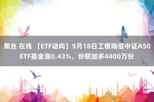 黑丝 在线 【ETF动向】9月18日工银瑞信中证A50ETF基金涨0.43%，份额加多4400万份