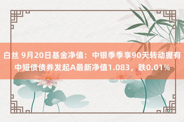 白丝 9月20日基金净值：中银季季享90天转动握有中短债债券发起A最新净值1.083，跌0.01%