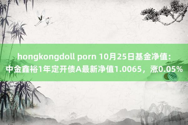 hongkongdoll porn 10月25日基金净值：中金鑫裕1年定开债A最新净值1.0065，涨0.05%