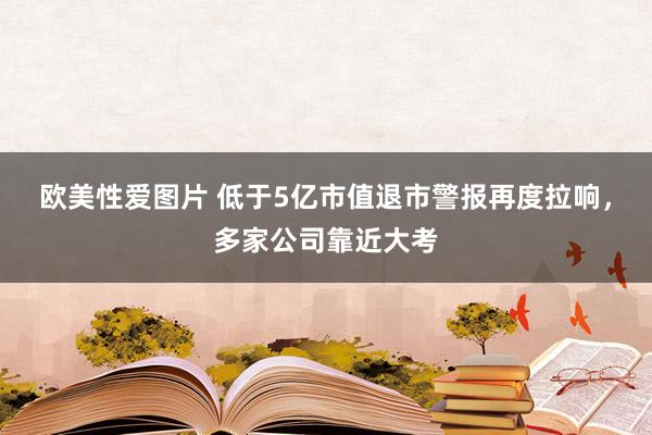 欧美性爱图片 低于5亿市值退市警报再度拉响，多家公司靠近大考