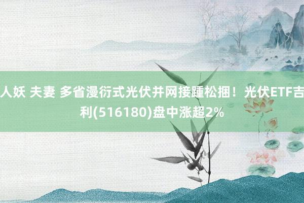 人妖 夫妻 多省漫衍式光伏并网接踵松捆！光伏ETF吉利(516180)盘中涨超2%