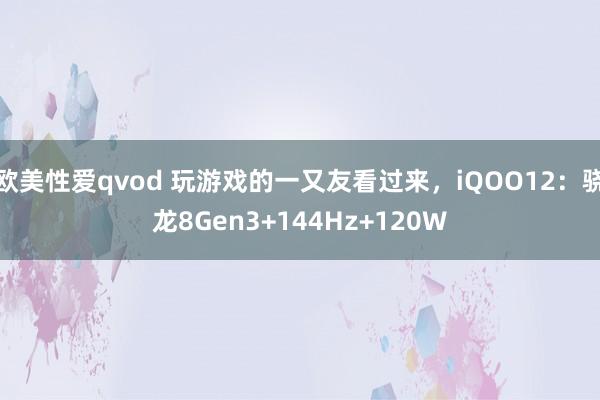 欧美性爱qvod 玩游戏的一又友看过来，iQOO12：骁龙8Gen3+144Hz+120W