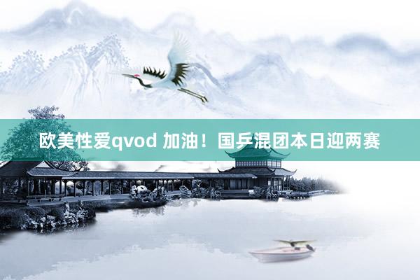 欧美性爱qvod 加油！国乒混团本日迎两赛