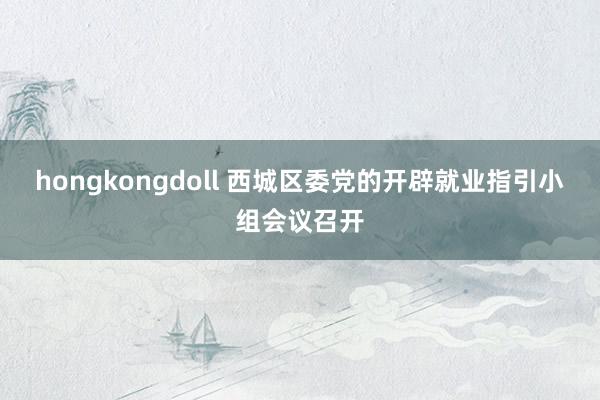 hongkongdoll 西城区委党的开辟就业指引小组会议召开