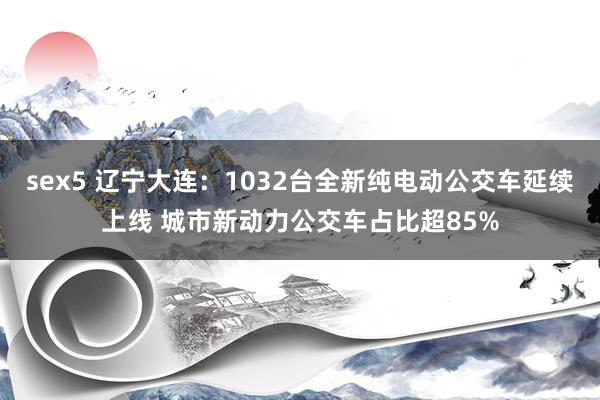 sex5 辽宁大连：1032台全新纯电动公交车延续上线 城市新动力公交车占比超85%