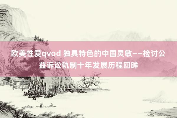 欧美性爱qvod 独具特色的中国灵敏——检讨公益诉讼轨制十年发展历程回眸