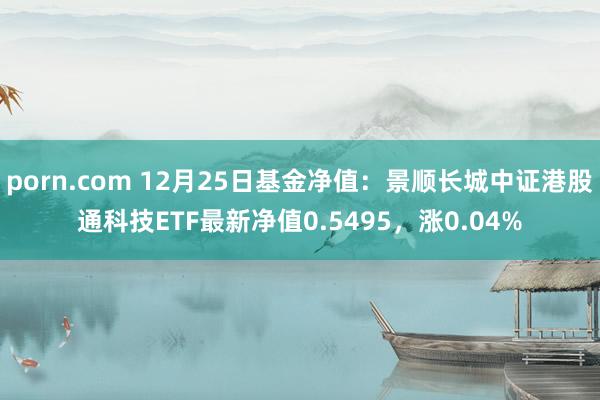 porn.com 12月25日基金净值：景顺长城中证港股通科技ETF最新净值0.5495，涨0.04%