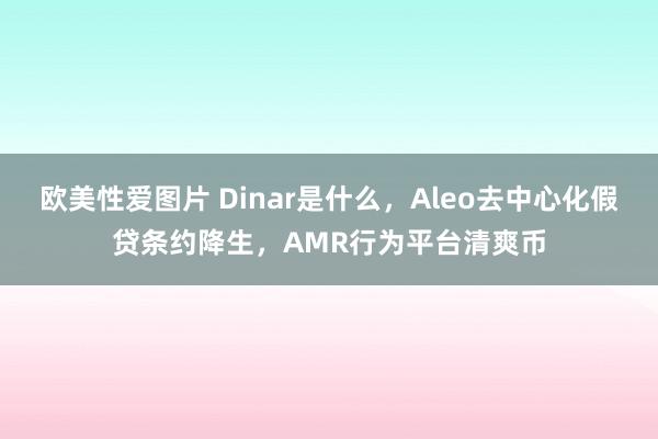 欧美性爱图片 Dinar是什么，Aleo去中心化假贷条约降生，AMR行为平台清爽币