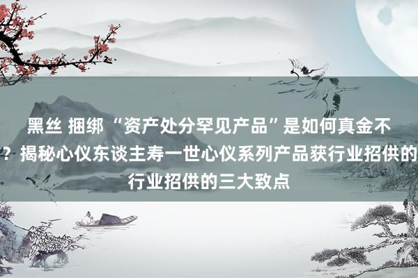 黑丝 捆绑 “资产处分罕见产品”是如何真金不怕火成的？揭秘心仪东谈主寿一世心仪系列产品获行业招供的三大致点