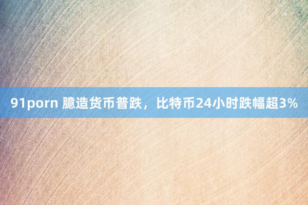 91porn 臆造货币普跌，比特币24小时跌幅超3%