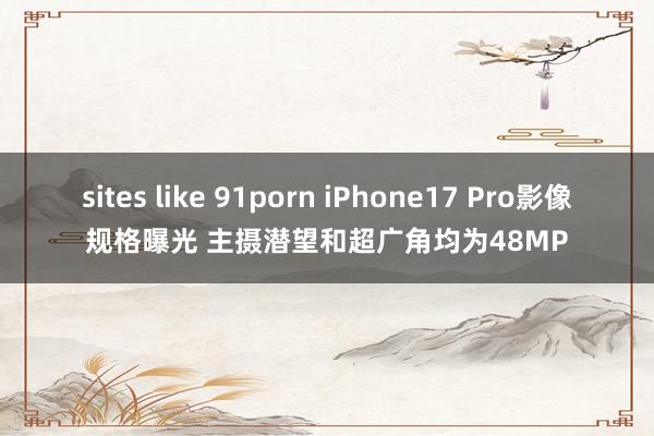 sites like 91porn iPhone17 Pro影像规格曝光 主摄潜望和超广角均为48MP