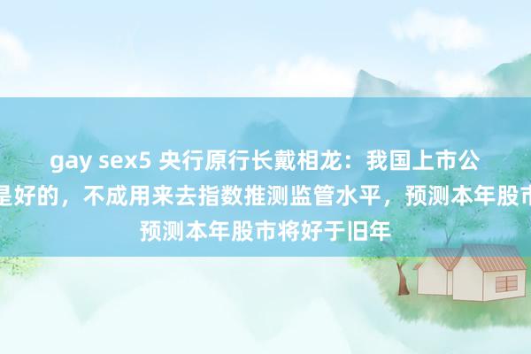 gay sex5 央行原行长戴相龙：我国上市公司质料总体是好的，不成用来去指数推测监管水平，预测本年股市将好于旧年